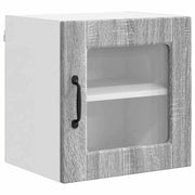 Pensile da cucina | Mobile in vetro da parete PORTO Grigio Sonoma 40 x 31 x 40 cm