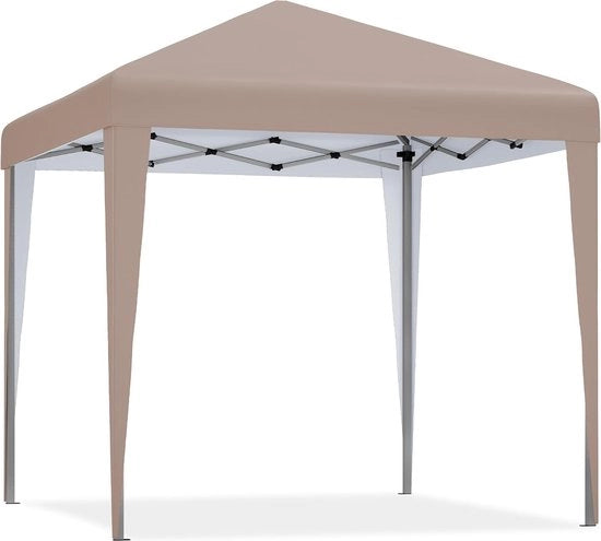 Tenda da giardino da 3 x 3 m pop-up con zaino di stoccaggio, corda e attrezzi per feste e mercatini estivi (color kaki)