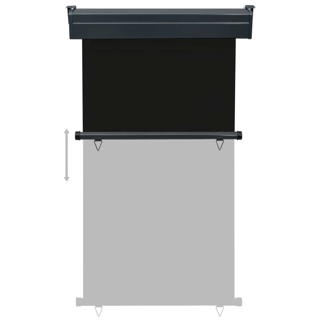 Tenda da sole laterale per balcone 100 x 250 cm nera 02_0007003