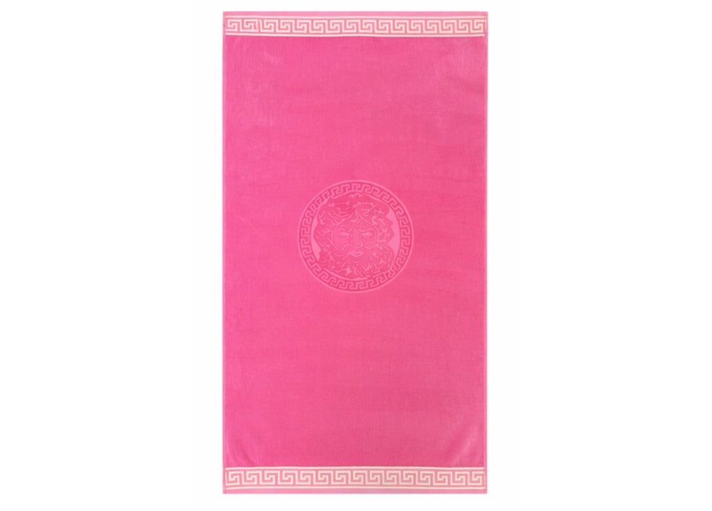 Telo Mare Jacquard Spugna Asciugamano Spiaggia Disegno Cameo Fluo - Telo Mare - Fucsia