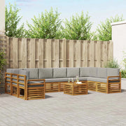 Set divano sezionale 11 pcs Grigio Naturale e Chiaro 3375601