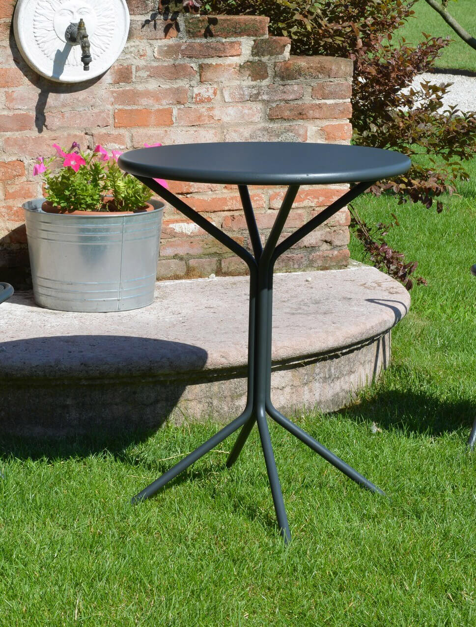 Tavolo da Giardino Ø60 cm in Acciaio RD Italia Quid D60 Antracite