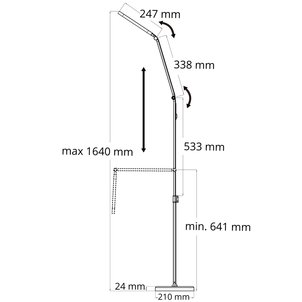 Lampada terra/scrivania LED dimmer 3000-6000K nera Ferrera