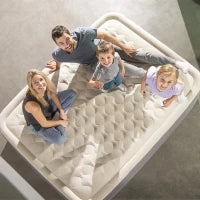 64926ND - Materasso Elevated Premiere Matrimoniale Con Tecnologia Fiber Tech, Nuova Pompa Elettrica Incorporata Con Pannello Dati E Porta Usb Cm 152X203X46