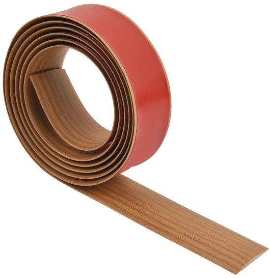 Strisce di Collegamento per Pavimento 2m x 4cm, Profilo di Separazione in PVC Autocollegante, Barre di Collegamento per Pavimenti, Strisce di Divisione per Porte, Profili di Separazione in Legno Scuro