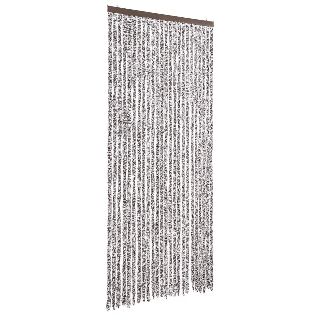 Tenda Antimosche Marrone e Beige 100x230 cm in Ciniglia CFW7286812
