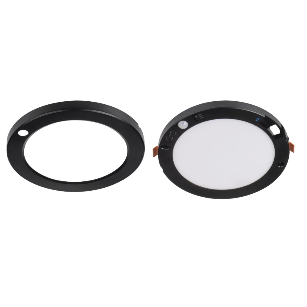 Plafoniera LED Kanlux ERGA PIR Ø23 nera 17W CCT IP20