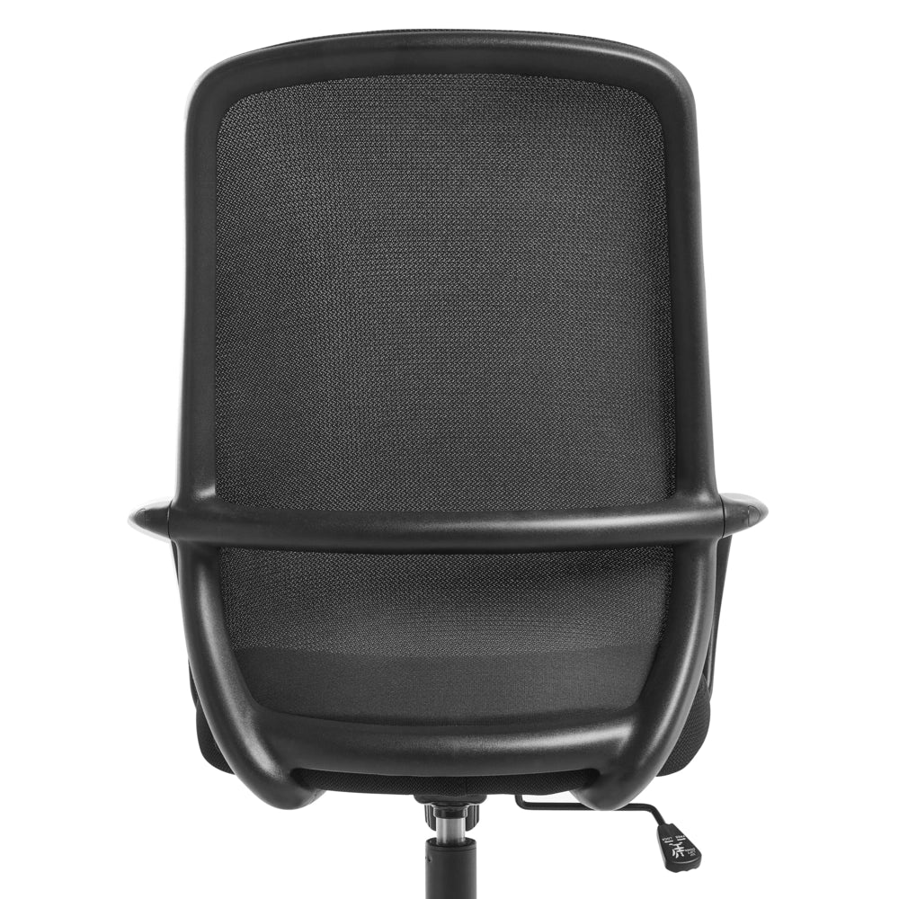 Sedia da ufficio in tessuto nero con rivestimento in rete girevole per scrivania computer seduta regolabile schienale reclinabile