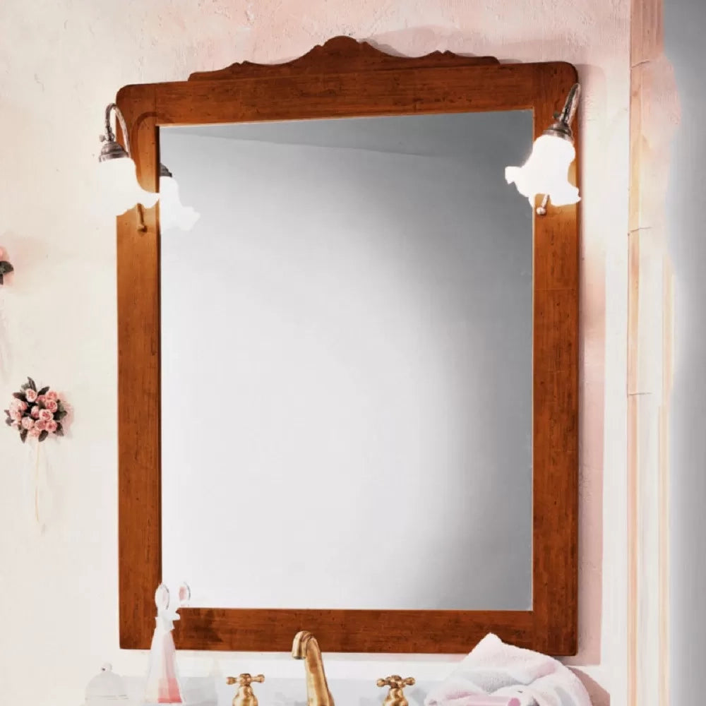 Mobile bagno 90 cm in legno lavabo 4 cassetti 1 porta e specchio - Mobili 2G