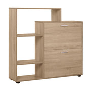 Scarpiera con Ripiani e Cestini ¨C zephmum ¨C Legno 101.5x25.5x98cm