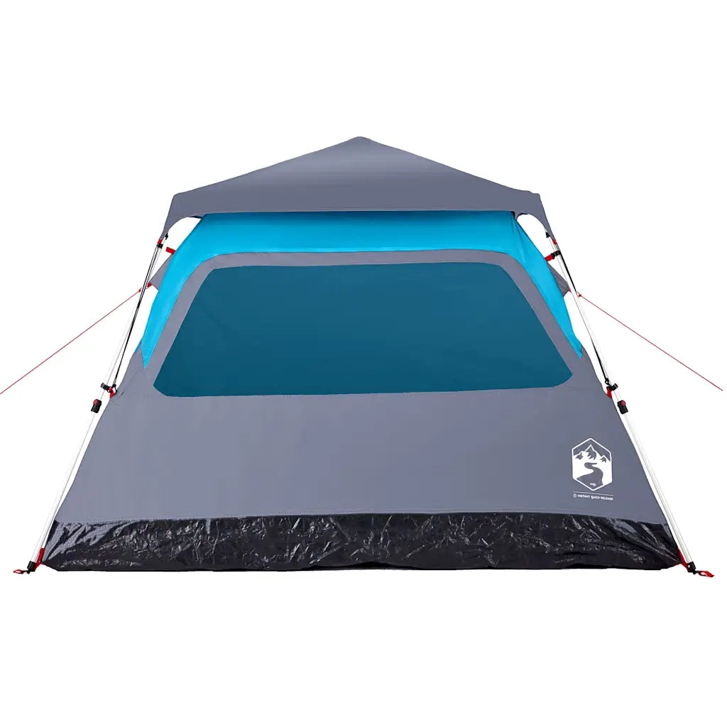 Tenda a Cupola da Campeggio 4 Persone-Tenda per Escursionismo Blu a Rilascio Rapido 918922
