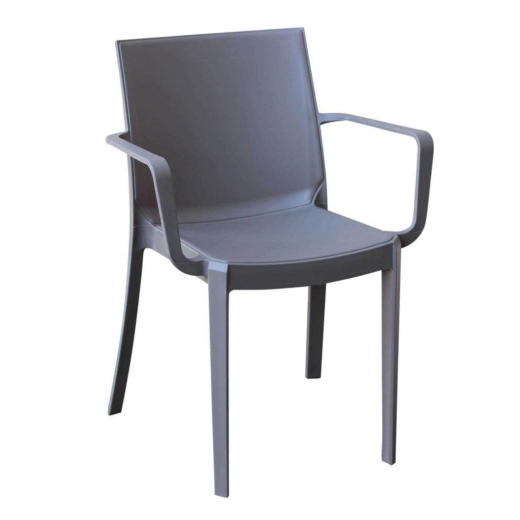 POLTRONA VICTORIA IN PLASTICA TAUPE 55 X 58 X H82 CM