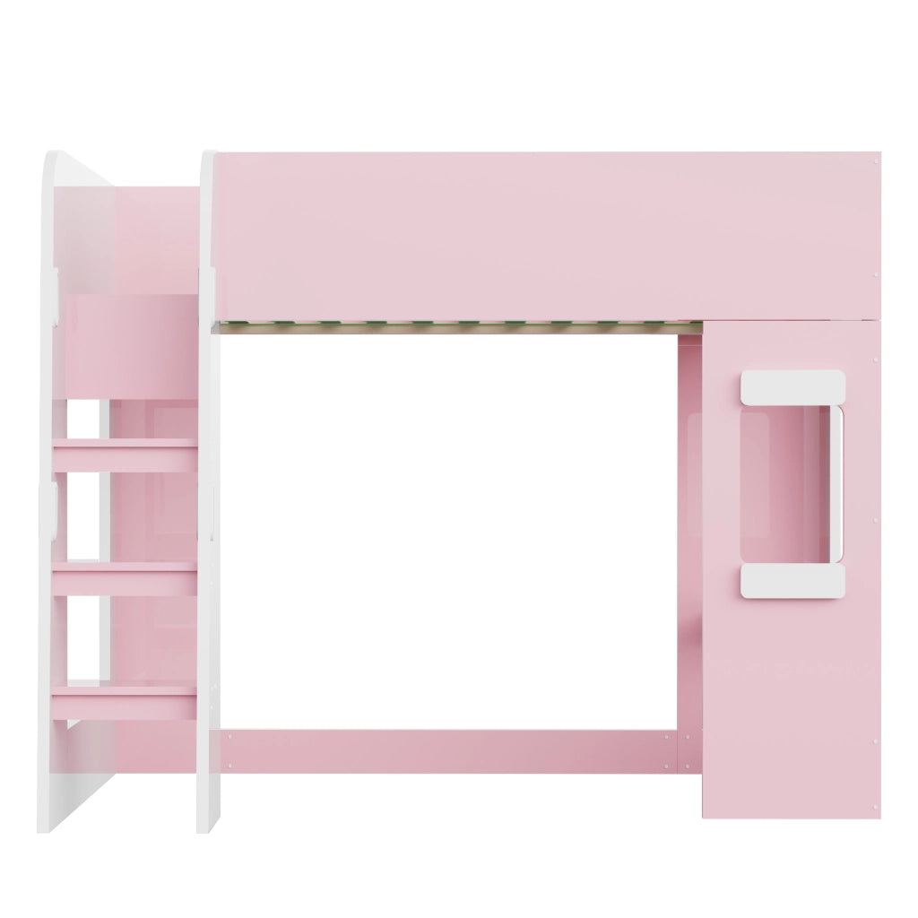letto alto in mdf rosa 93.6 x 203.8 cm