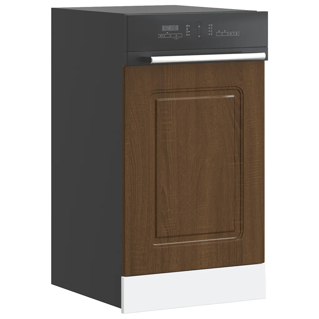 vidaXL Pannello Lavastoviglie Kalmar Rovere Marrone 45x1,5x67 cm