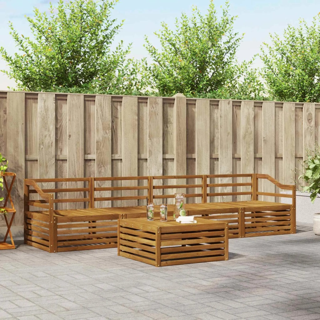 Set di divani da esterno 5 pcs Naturale