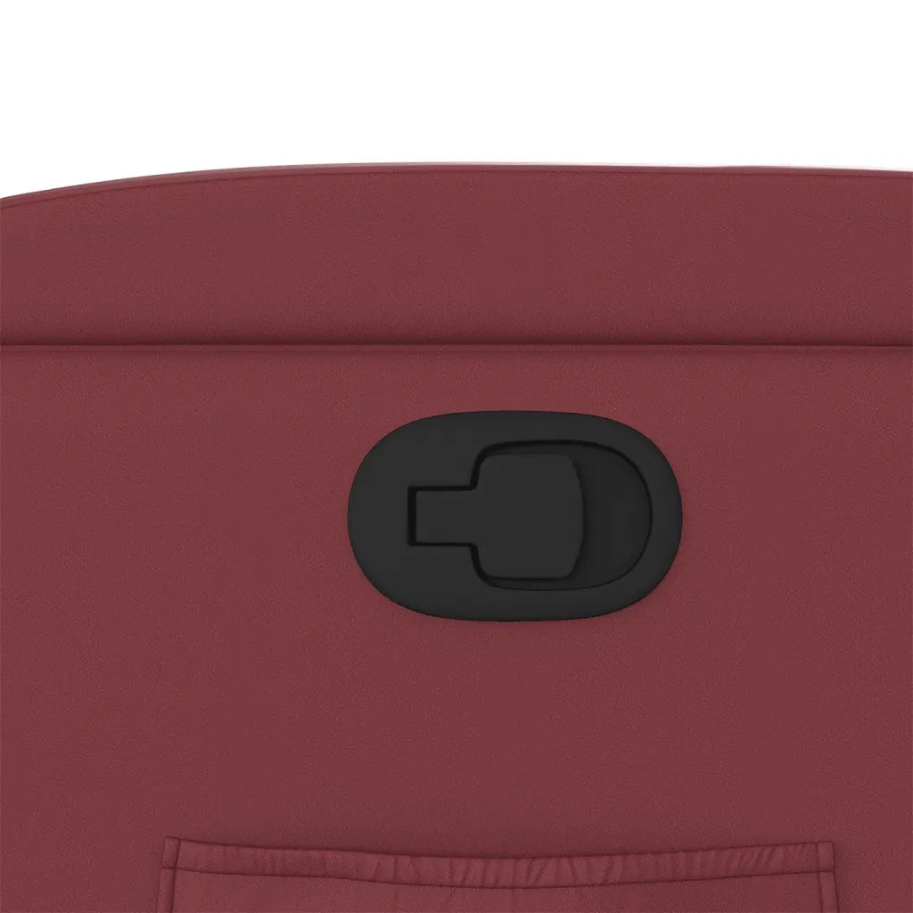 Divano Sedia-Poltrona Reclinabile Rosso Vino in Similpelle 642808