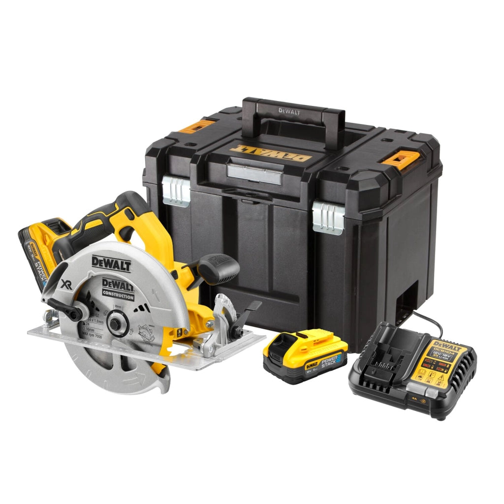DEWALT DCS573H2T Sega circolare Brushless 18V Powerstack 5 Ah 190mm taglio 6 mm