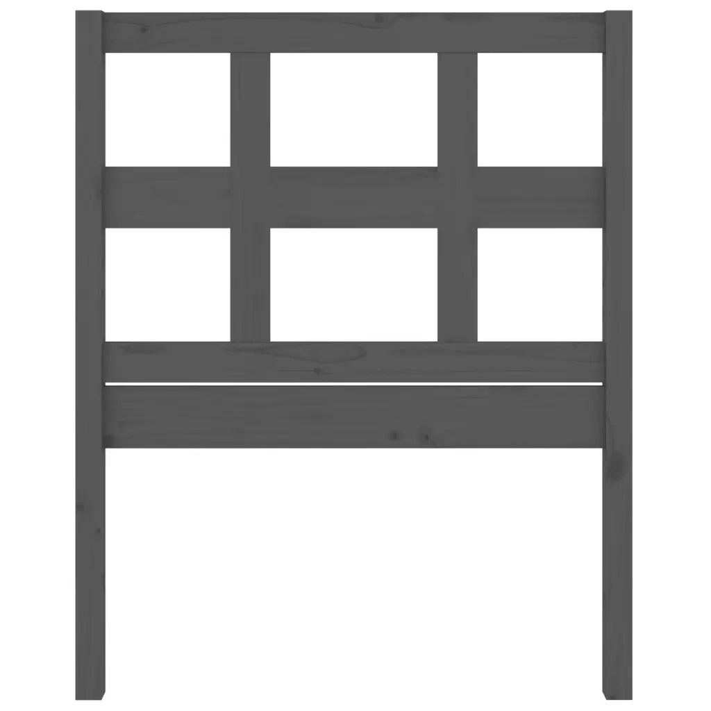 Testiera Letto Grigia 80,5x4x100 cm in Legno Massello di Pino cod mxl 31862