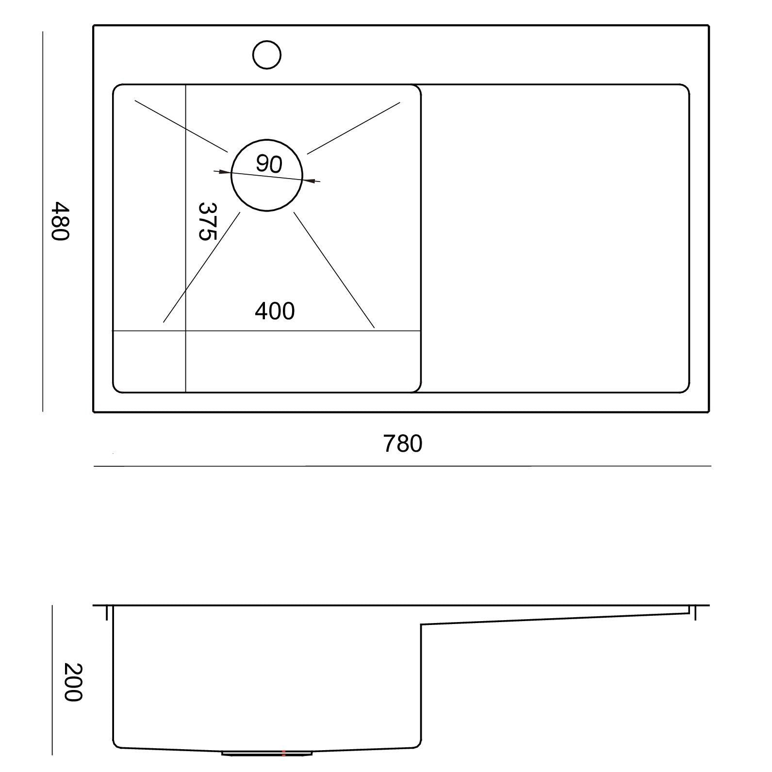 Lavello In Acciaio Russel 111 Gold