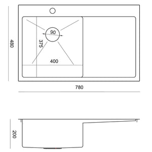 Lavello In Acciaio Russel 111 Gold