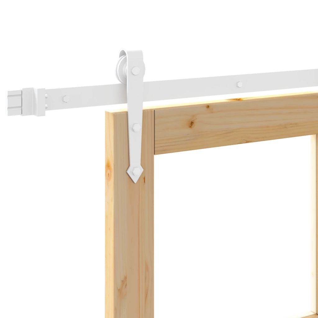 Porta Scorrevole  con Set Hardware 61x198.5 cm Legno Massiccio in Pino