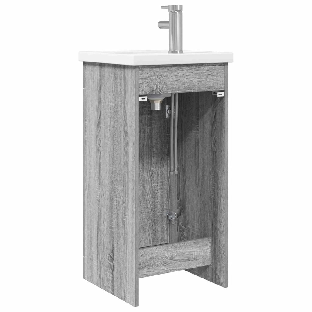 Mobile da bagno con lavabo Sonoma grigio 42 x 40 x 84,5 cm 890677