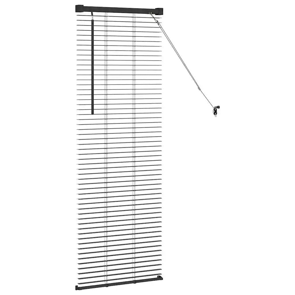 vidaXL Tenda per Finestra con tende Nero Alluminio