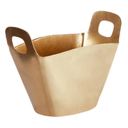 Secchiello per il ghiaccio in metallo dorato con manici Accessorio per la casa glamour moderno porta champagne