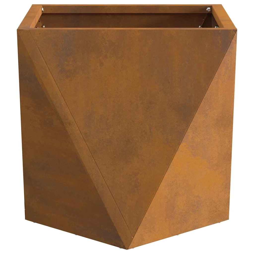 Fioriera 2 pz-Set di 2 Vaso-Contenitore per Piante Ruggine 30 x 30 x 30 cm