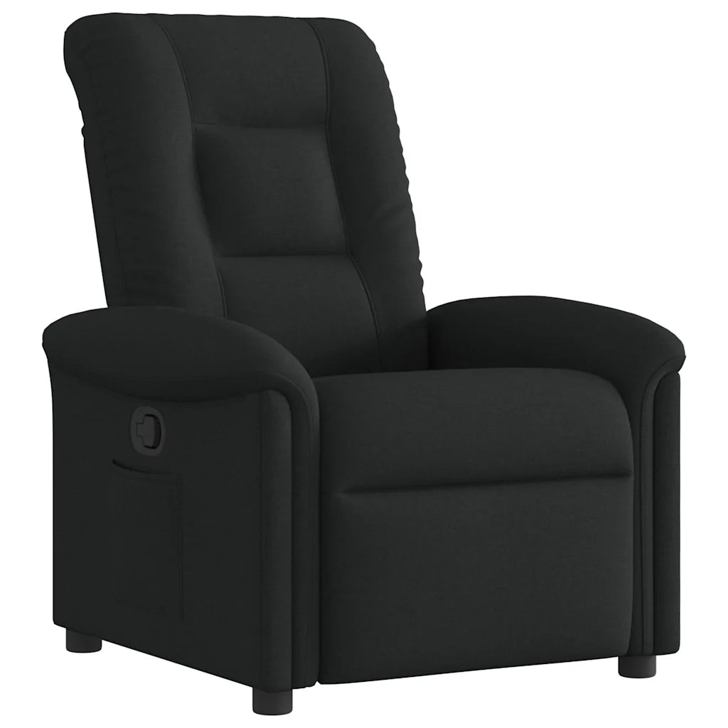 Divano Sedia-Poltrona Reclinabile in Tessuto Nero 611463