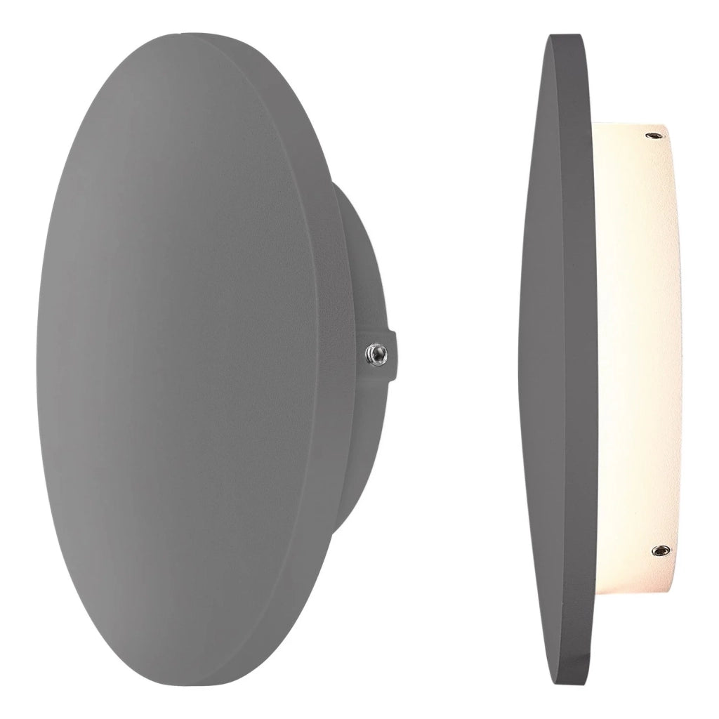 Applique led tonda da parete colore antracite mod. Luna