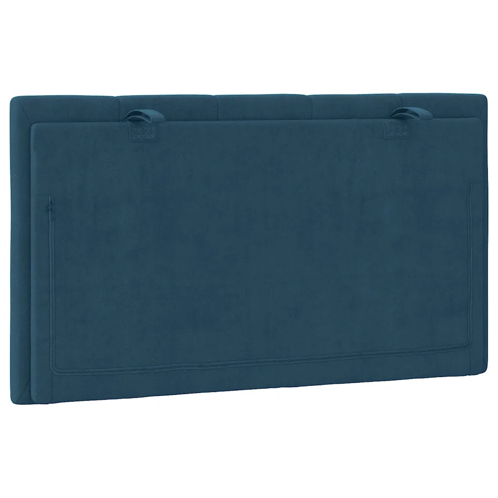 Cuscino Testiera Hanko Blu 80 cm in Velluto 374647