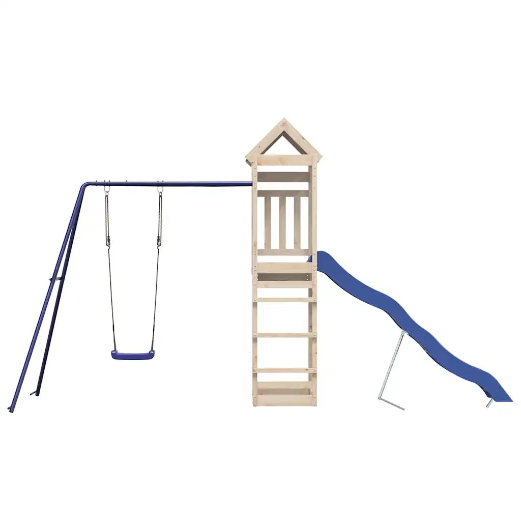 Set da Gioco da Esterno in Legno Massello di Pino