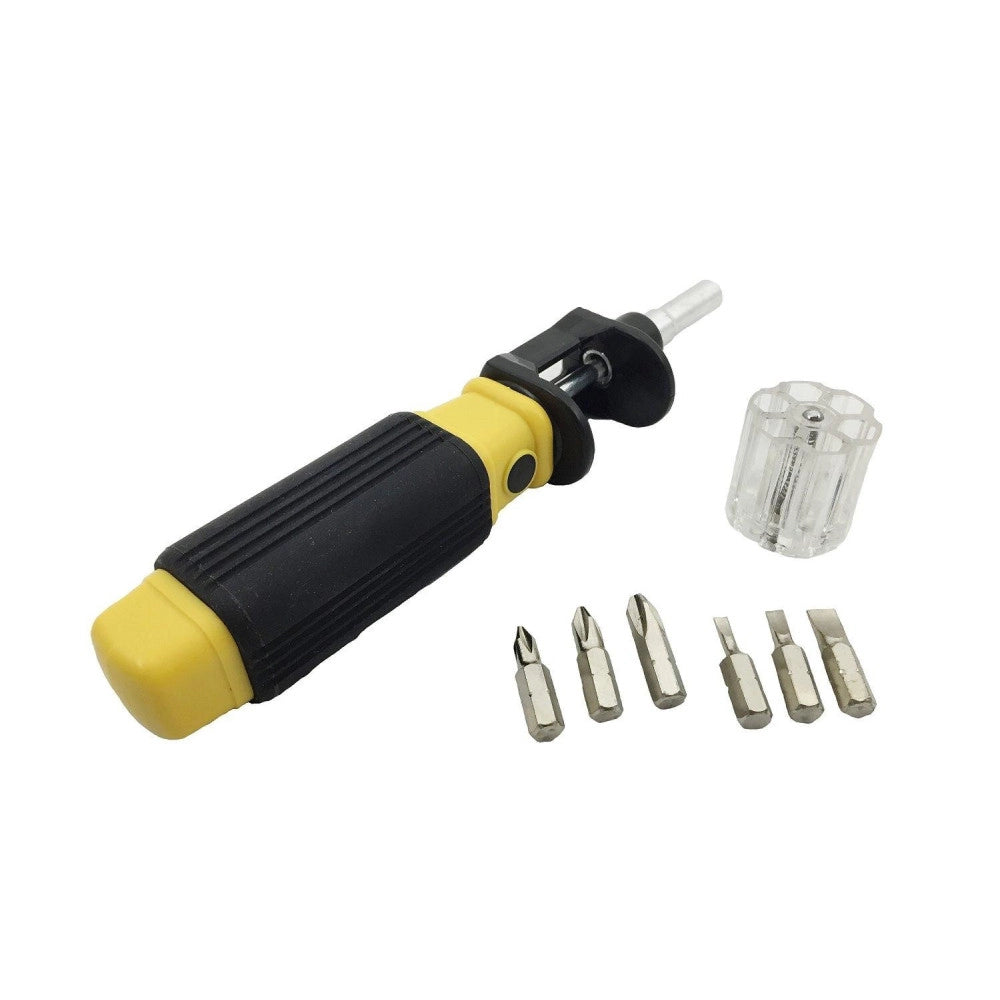 Trade Shop - Bit 360 Cacciavite 6 In 1 Twist Bit Punte Magnetiche Universale Casa Lavoro Kit -