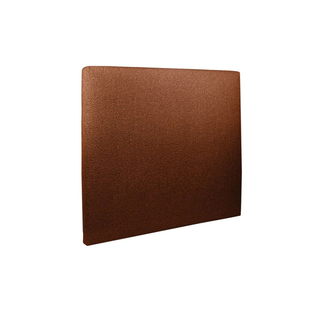 Testiera in tessuto bouclé terracotta liscio L140 cm