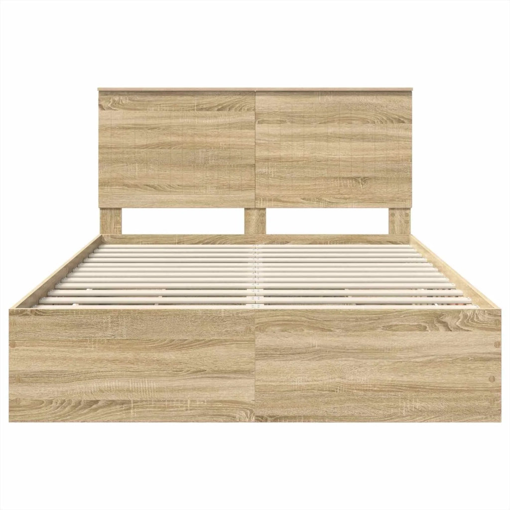 Struttura del letto con cassetto Rovere Sonoma 140 x 200 cm 3411112