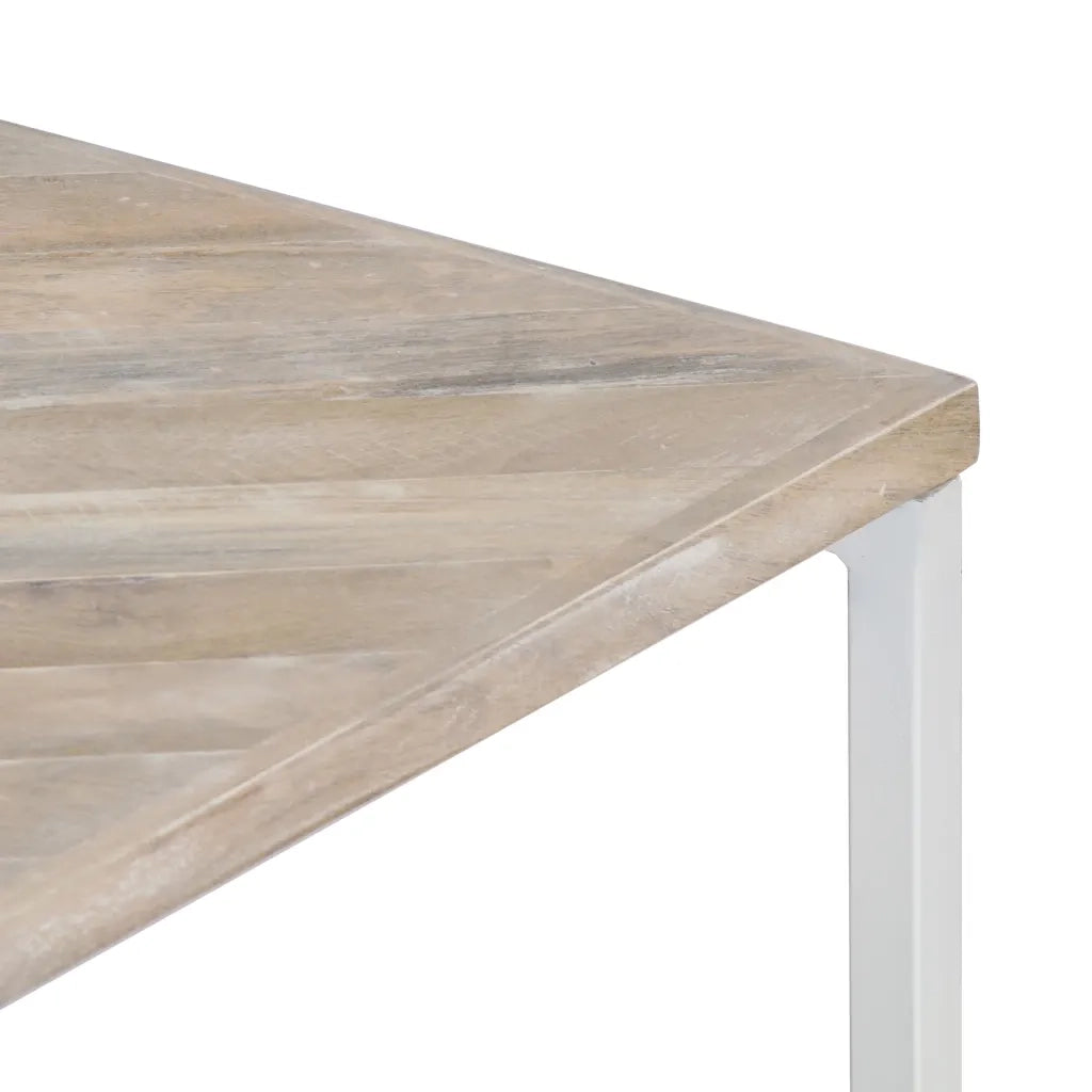 Tavolino da Salotto 110x110x36 cm in Legno Massello di Mango 247698