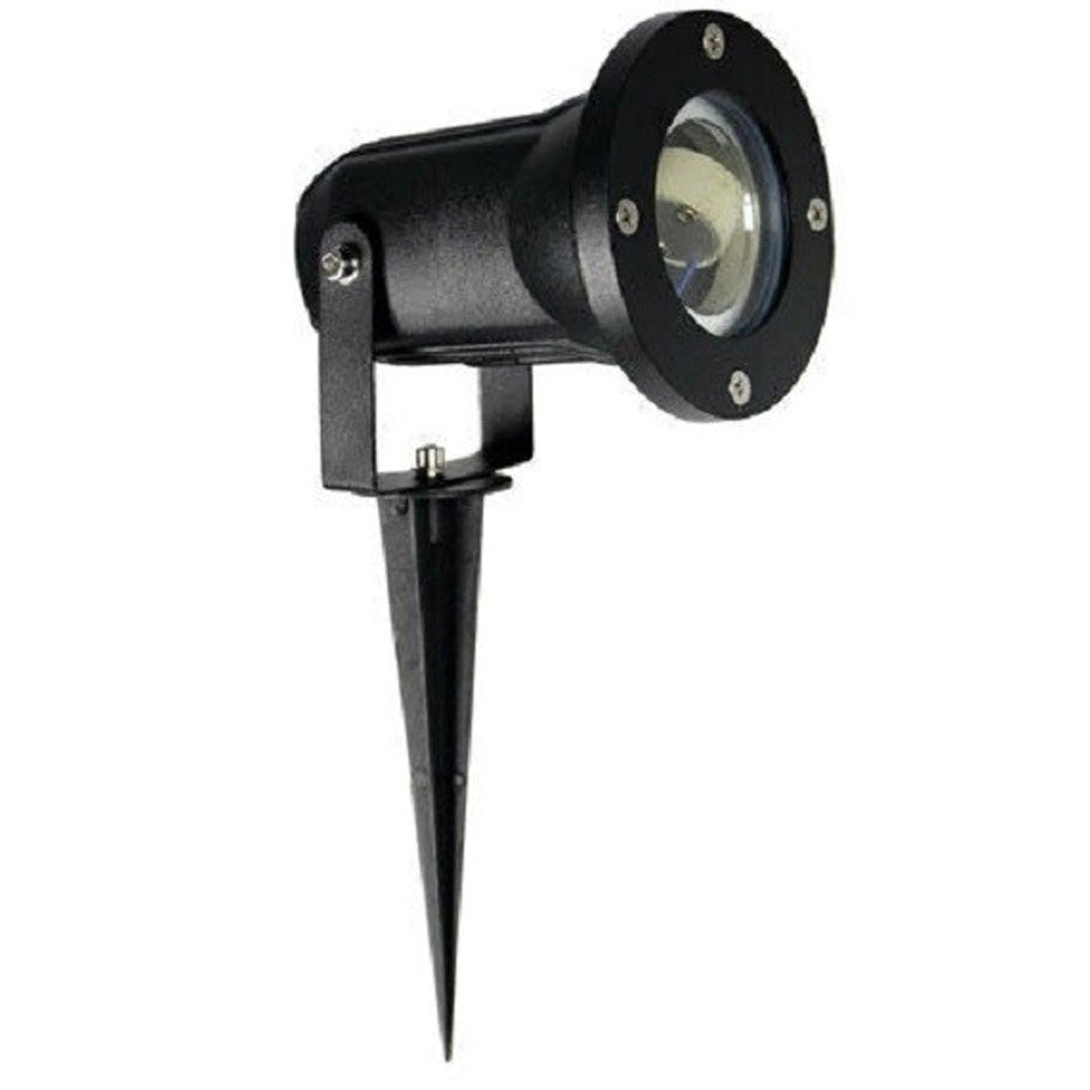 Trade Shop - Faretto Con Picchetto Per Esterno Da Giardino Con Staffa Parete Proiettore Es12 - Nero