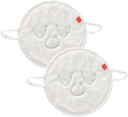 Fazzoletto per il viso 2 pezzi - Tessuto corallino - Bianco - Riciclabile - Cura della pelle - Flessibile e estensibile - Asciugamano per il viso