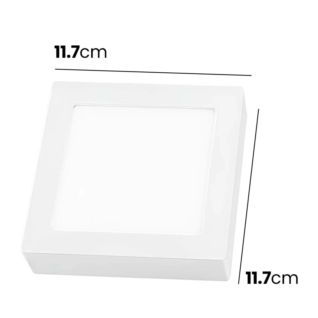 Pannello Luminoso LED Quadrato 6W 117x117mm Illuminazione Omogenea Bianco Avizar