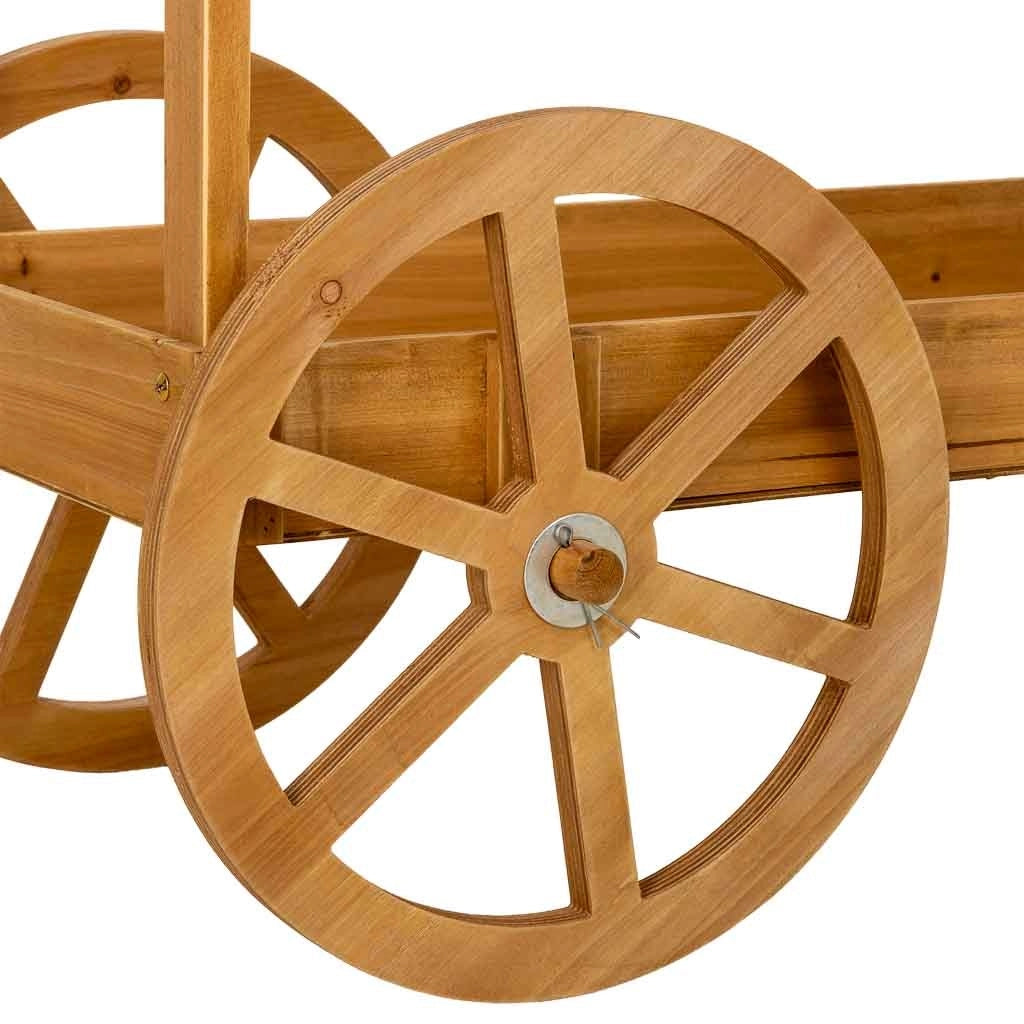 Carrello espositore in legno marrone 105x50x173h cm