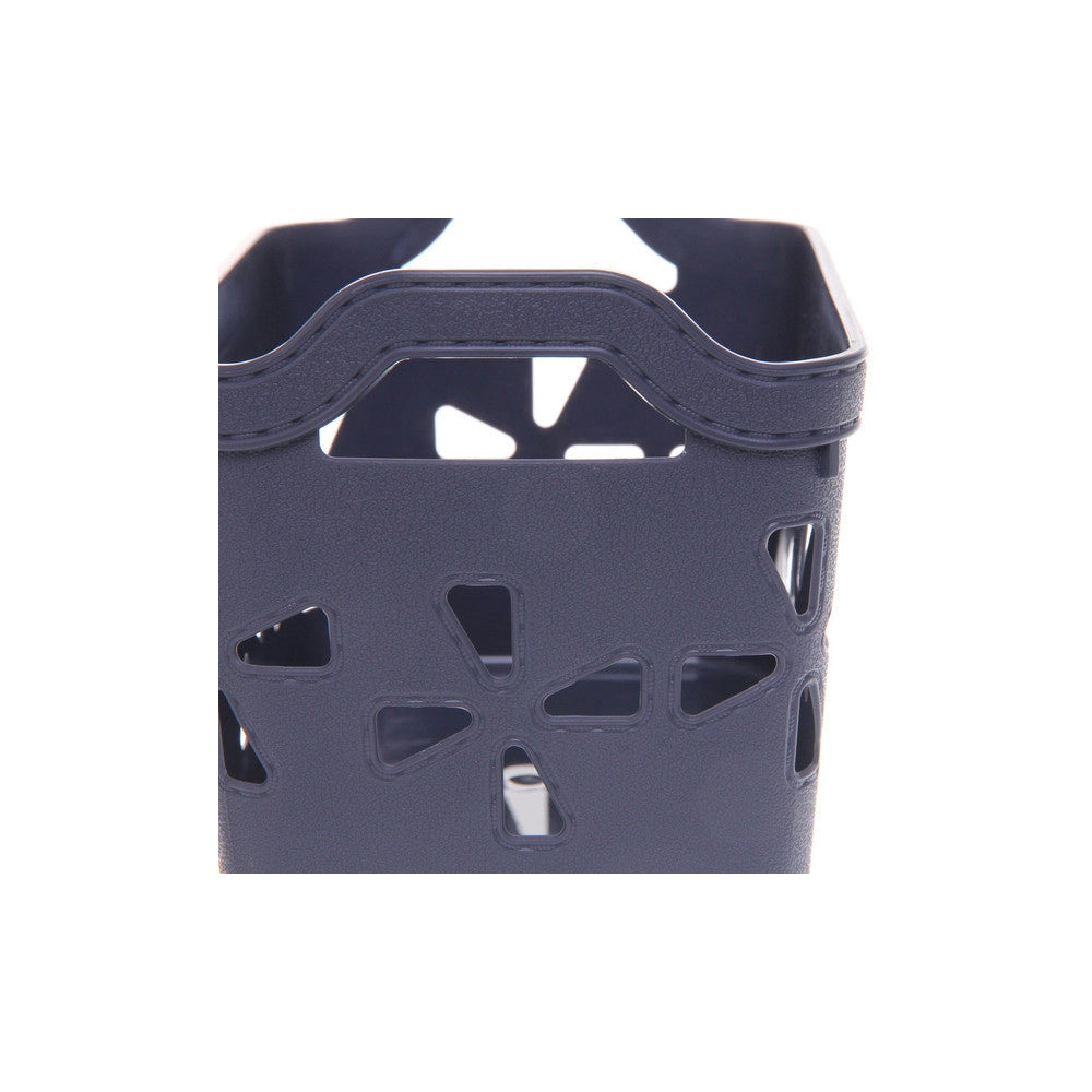 Trade Shop - Set 2 Pz Cesto Portaoggetti Cestino Porta Tutto Con Maniglie 18,5x12x12 Cm 10723 -