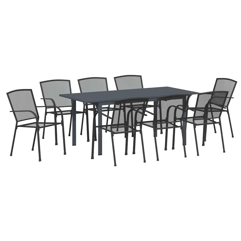 Set da Pranzo per Giardino 9 pcs Antracite 3378813