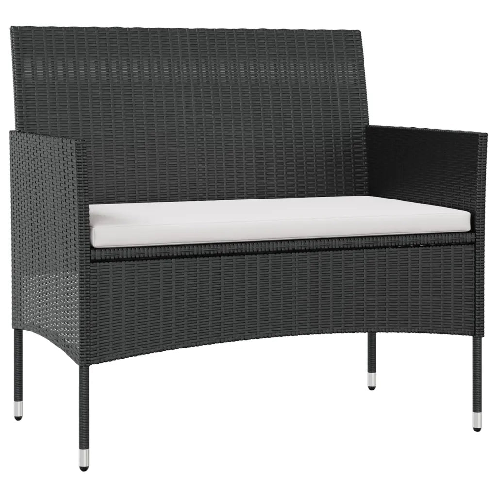 Set Divani da Giardino 16 pz con Cuscini in Polyrattan Nero cod mxl 40573