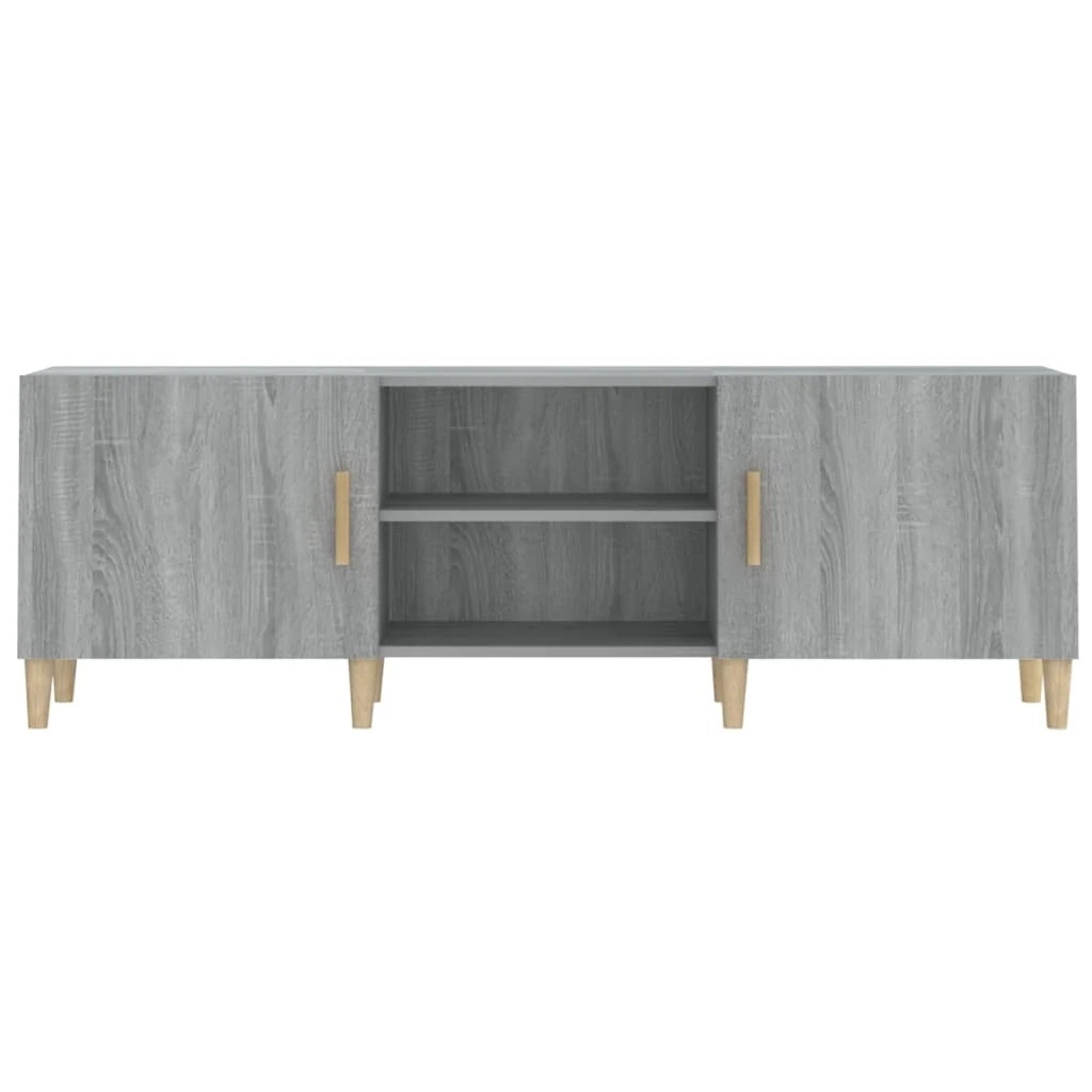 Mobile TV multimediale mensola TV credenza TV sala da pranzo soggiorno camera da letto Sonoma 150 x 30 x 50 cm legno ingegnerizzato grigio 02_0028399