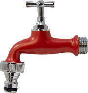 Armatura di Giardino Adattabile ½ pollice Rosso - Connettore Automatico a Sfinterno - Collettori Colorati