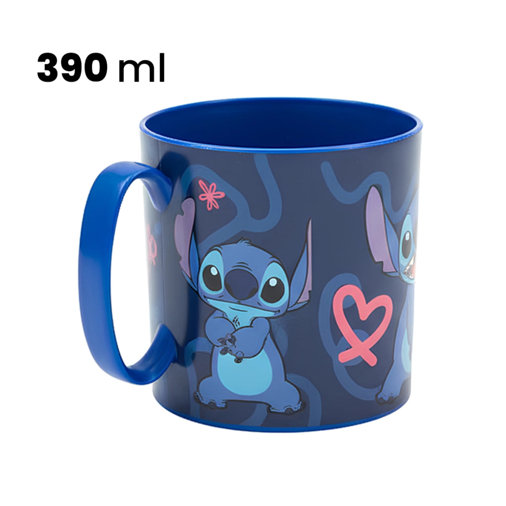 Tazza Compatibile Microonde Stitch 390ml Collezione Palmiers Senza BPA Blu Disney