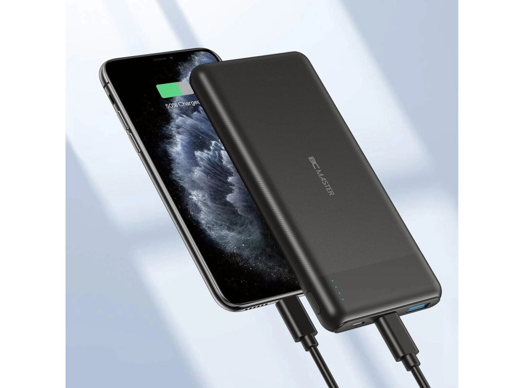 Caricabatterie Portatile BCMASTER 10000mAh USB C Powerbanck per iPhone iPad Smartphone e dispositivi USB ricarica rapida 3.0