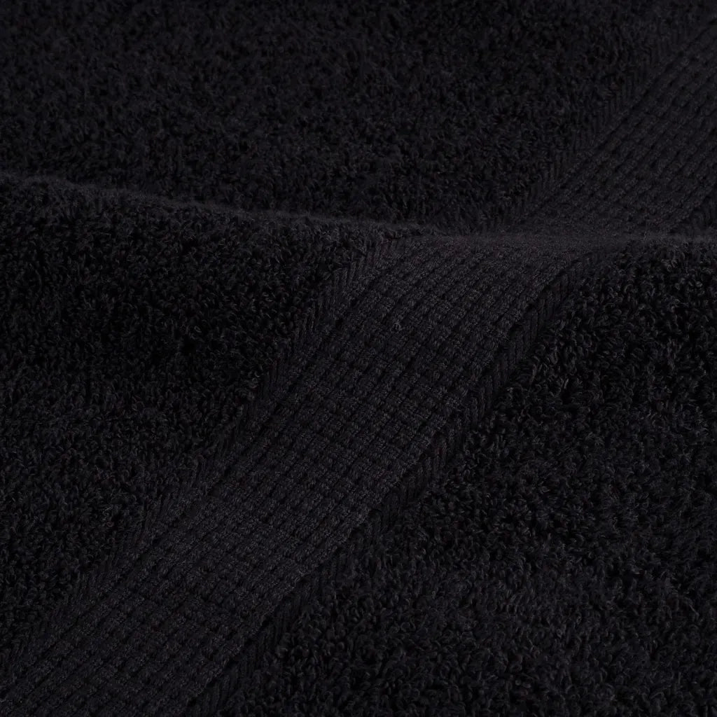 Asciugamani Premium SOLUND 4 pz Neri 50x100 cm 600 g/m² 137426