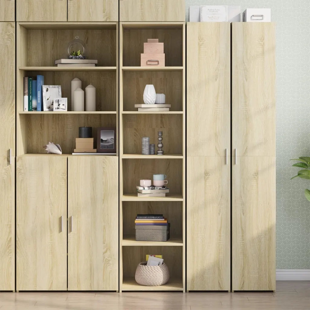 Credenza-Buffet-Armadio da cucina Rovere Sonoma 45x41x185 cm in Legno Multistrato